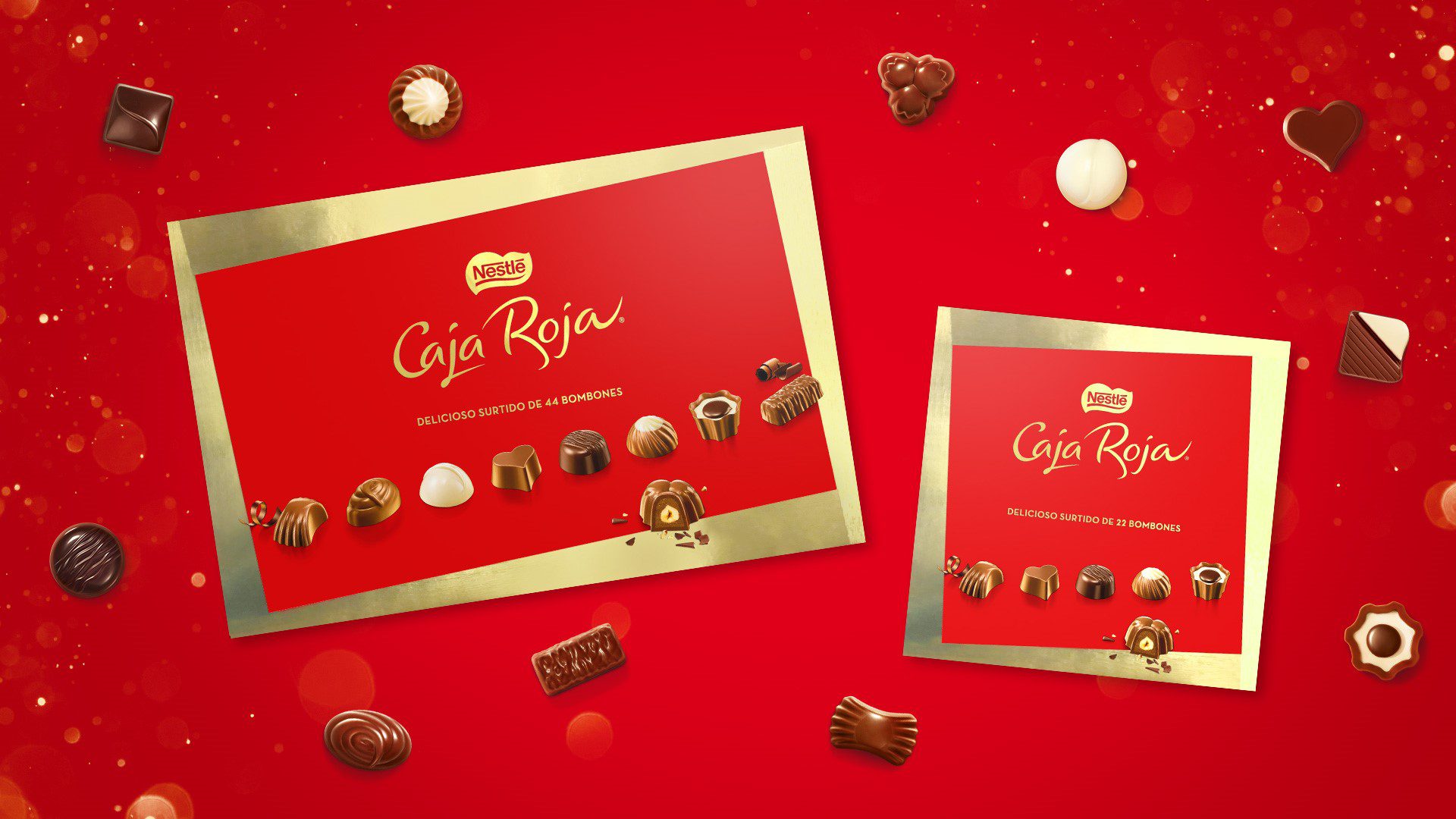 Caja Roja Nestlé - Bombones de Chocolate - 400 gramos 