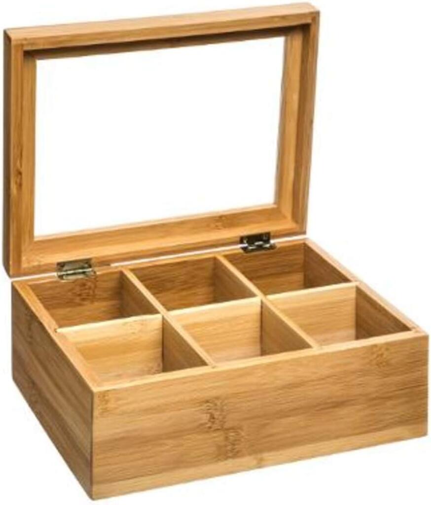 caja de bambú con separadores para bombones