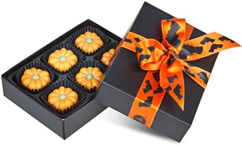 caja de bombones de halloween en forma de calabaza